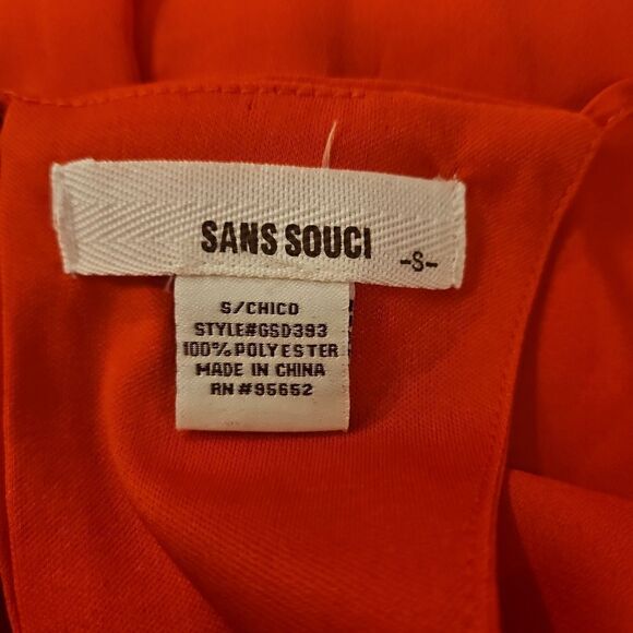 Sans Souci Orange CutOut Maxi Dress sz S - Picture 3 of 8